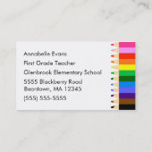 Carte De Visite Arc-en-ciel d'éducateur (Dos)