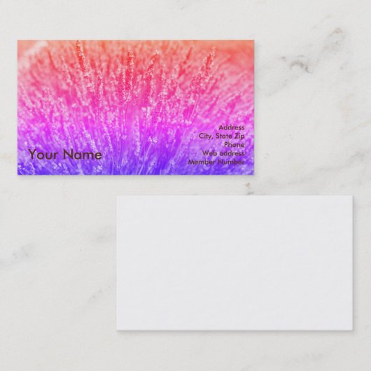 Carte De Visite Arc-en-ciel d'huile essentielle (Devant / Derrière)