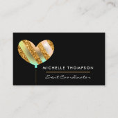 Carte de visite arc-en-ciel et or (Devant)