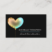 Carte de visite arc-en-ciel et or (Devant)