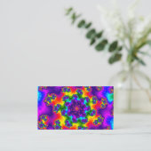 Carte De Visite Arc-en-ciel fleuri (Debout devant)