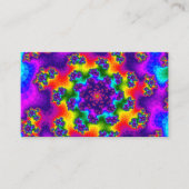 Carte De Visite Arc-en-ciel fleuri (Devant)