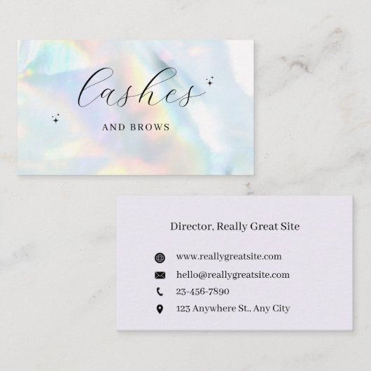 Carte de visite Arc-en-Ciel Lash & Brow | Ed (Devant / Derrière)