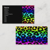 Carte De Visite arc-en-ciel_léopard_print modifié (Devant / Derrière)