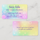 Carte De Visite Arc-en-ciel magique Pastel (Devant / Derrière)