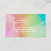 Carte De Visite Arc-en-ciel moderne de manuscrit d'aquarelle - (Dos)