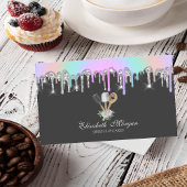 Carte De Visite Arc-en-ciel Parties scintillant gouttes boulangeri