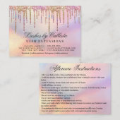 Carte De Visite Arc-en-ciel Parties scintillant holographique Lash (Devant / Derrière)