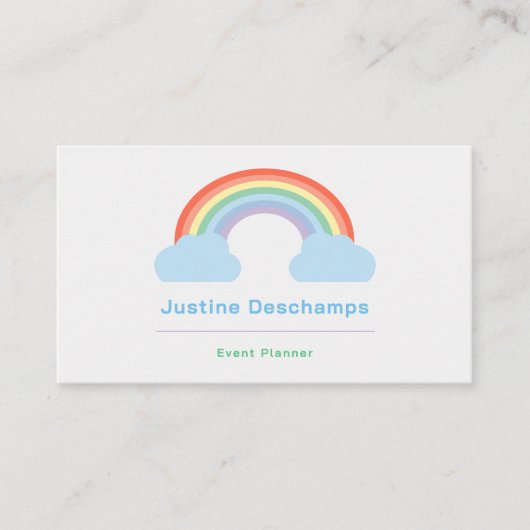 Carte de visite arc-en-ciel Pastel (Devant)