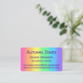 Carte de visite arc-en-ciel Pastel (Debout devant)