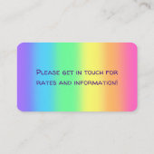 Carte de visite arc-en-ciel Pastel (Dos)