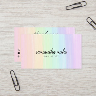 Carte De Visite Arc-en-ciel pastel