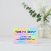 Carte de visite arc-en-ciel Pastel (Debout devant)