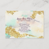 Carte De Visite *~* Arc-en-ciel Pastel Aquarelle Lavage + Parties  (Dos)