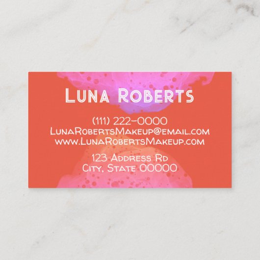 Carte de visite arc-en-ciel peint (Dos)