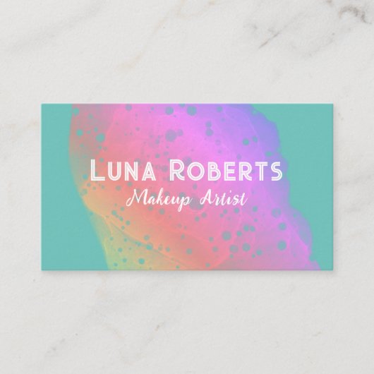 Carte de visite arc-en-ciel peint (Devant)