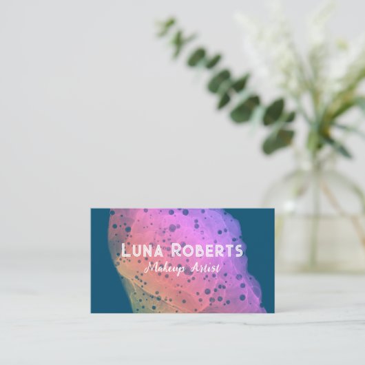 Carte de visite arc-en-ciel peint (Debout devant)