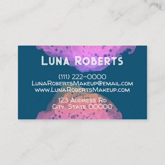 Carte de visite arc-en-ciel peint (Dos)