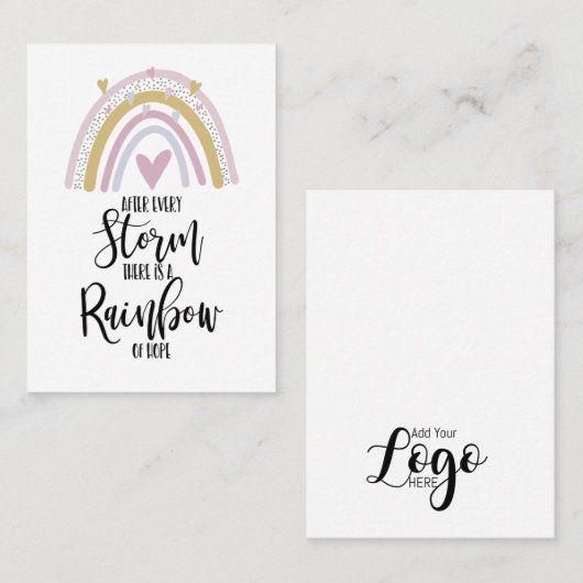 Carte De Visite Arc-en-ciel rester ferme insigne porte-badge (Devant / Derrière)