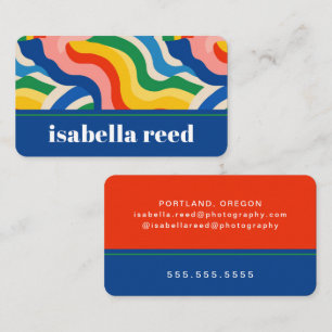 Carte De Visite Arc-en-ciel Rétro Audacieux