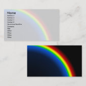 Carte De Visite Arc-en-ciel sur le noir (Devant / Derrière)