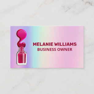 Carte De Visite Arc en ciel   Verser à ongles