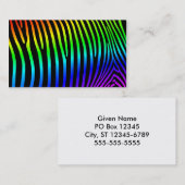 Carte De Visite Arc-en-ciel Zebra Stripes (Devant / Derrière)