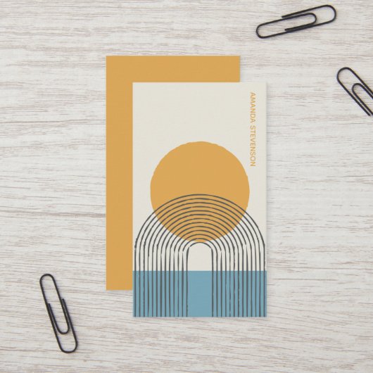 Carte De Visite Arc minimal II du milieu du siècle (Devant/Arrière en situation)