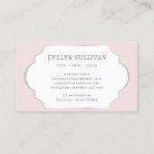 Carte de visite arc rose Coquette (Dos)