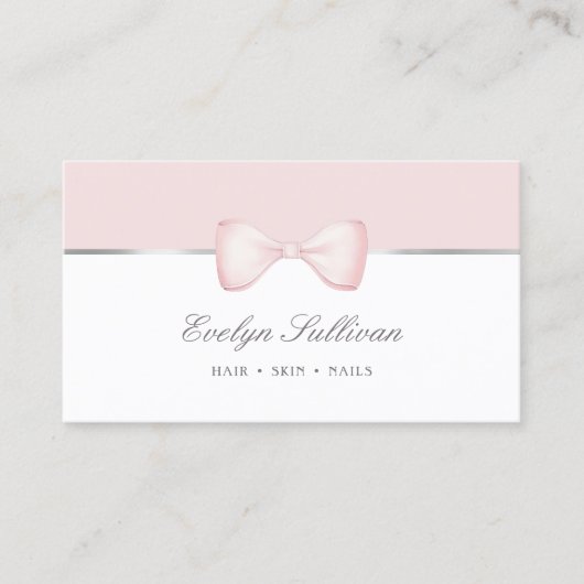 Carte de visite arc rose Coquette (Devant)