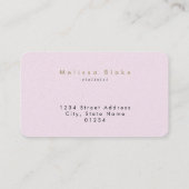 Carte De Visite arc rose violoniste (Dos)