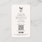 Carte De Visite Arc simple en gros plan, code QR Planification des (Dos)