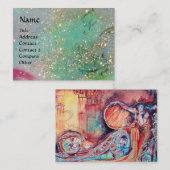 Carte De Visite ARCADIE / MAGIE OR ÉPARKLES Bleu Vert, Turquoise (Devant / Derrière)