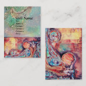 Carte De Visite ARCADIE / MAGIE OR ÉPARKLES Bleu Vert, Turquoise (Devant / Derrière)