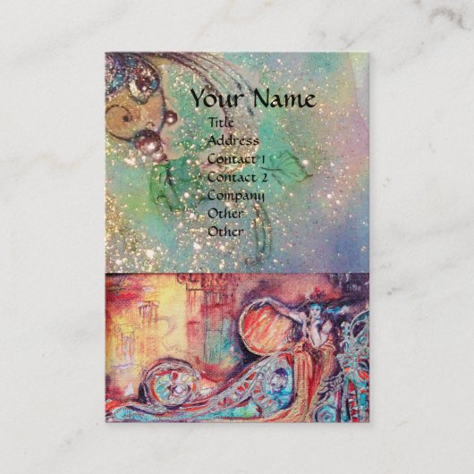 Carte De Visite ARCADIE / MAGIE PLANTE, turquoise (Devant)