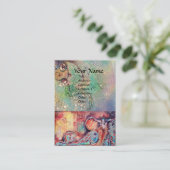 Carte De Visite ARCADIE / MAGIE PLANTE, turquoise (Debout devant)