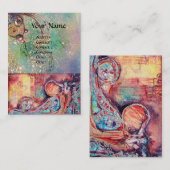 Carte De Visite ARCADIE / MAGIE PLANTE, turquoise (Devant / Derrière)