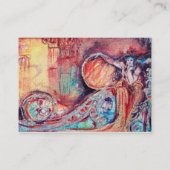 Carte De Visite ARCADIE, Rouge Bleu Jaune Argent Abstrait (Dos)