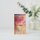 Carte De Visite ARCADIE, Rouge Jaune Bleu Argent Abstrait (Debout devant)