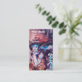 Carte De Visite ARCADIE, Rouge Jaune Bleu Argent Abstrait (Debout devant)