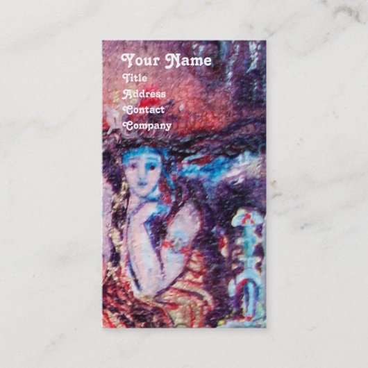 Carte De Visite ARCADIE, Rouge Jaune Bleu Argent Abstrait (Devant)