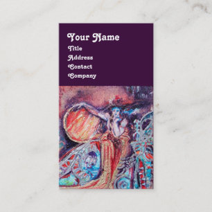 Carte De Visite ARCADIE, Rouge Violet Bleu Abstrait