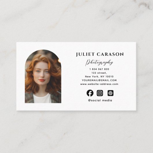 Carte De Visite Arch Calligraphie Script Photographie (Devant)