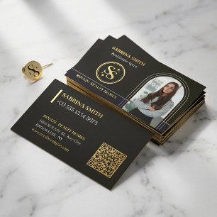 Carte De Visite Arch Photo Logo & Code QR Courtier immobilier Im