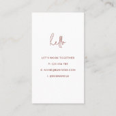 Carte De Visite Arch Pink Terracotta Moderne (Dos)