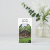 Carte De Visite Arch rustique Code QR Location de vacances Maison (Debout devant)