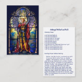 Carte De Visite Archange Michael et foi (Devant / Derrière)