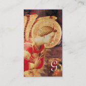 CARTE DE VISITE ARCHANGEL GABRIEL GOLD METALLIC MONOGRAS (Dos)