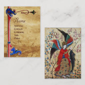 Carte De Visite ARCHANGEL RAPHAEL ET PARCHEMENT DE POISSON Monogra (Devant / Derrière)