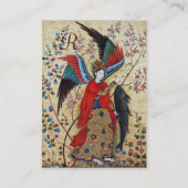 Carte De Visite ARCHANGEL RAPHAEL ET PARCHEMENT DE POISSON Monogra (Dos)